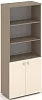 Офисный шкаф высокий широкий (2 низких фасада ЛДСП)