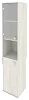 Офисный шкаф высокий узкий левый (со стеклом)