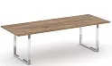Стол переговорный на металлокаркасе на О-образных опорах (нерж.сталь)
