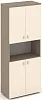 Офисный шкаф высокий широкий (4 низких фасада ЛДСП)