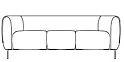 Диван трехместный