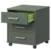 Мобильная офисная тумба с колёсиками и замком, 3 ящика