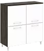 Офисный шкаф квадратный закрытый со стеклом (white)