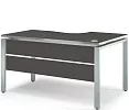 Стол на металлокаркасе письменный эргономичный с царгой (левый)